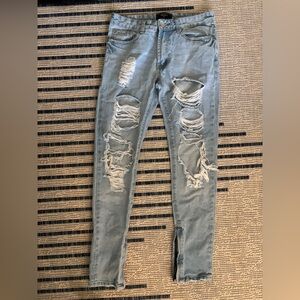 Forever 21 Men’s Ankle Zipper Denim Jeans